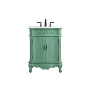 Elegant Danville 27" Single Vanity, Vintage Mint/Ivory Marble - VF10127VM-VW