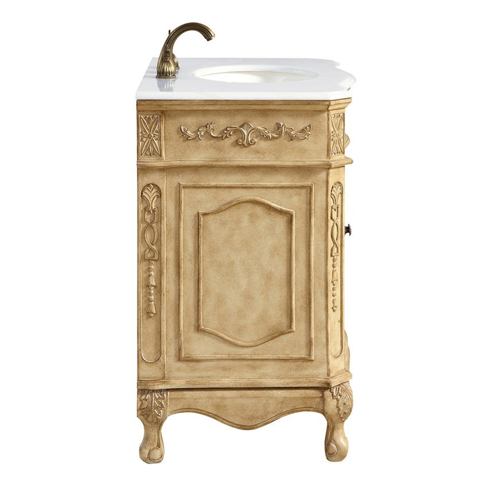 Elegant Danville 32" Single Vanity, Antique Beige/Ivory Marble