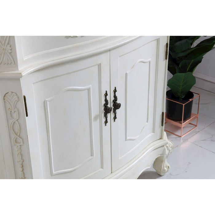 Elegant Danville 32" Single Vanity, Antique White/Ivory Marble