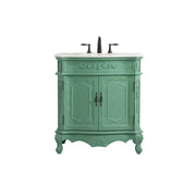 Elegant Danville 32" Single Bathroom Vanity, Vintage Mint - VF10132VM