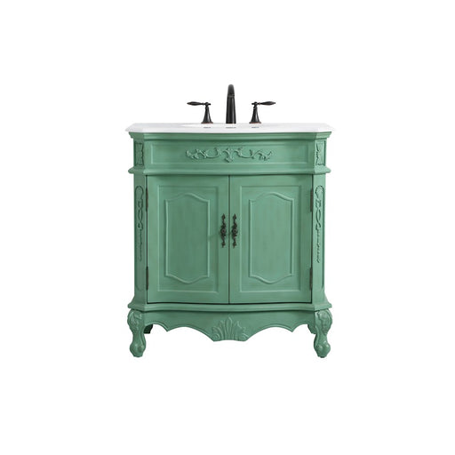 Elegant Danville 32" Single Vanity, Vintage Mint/Ivory Marble - VF10132VM-VW