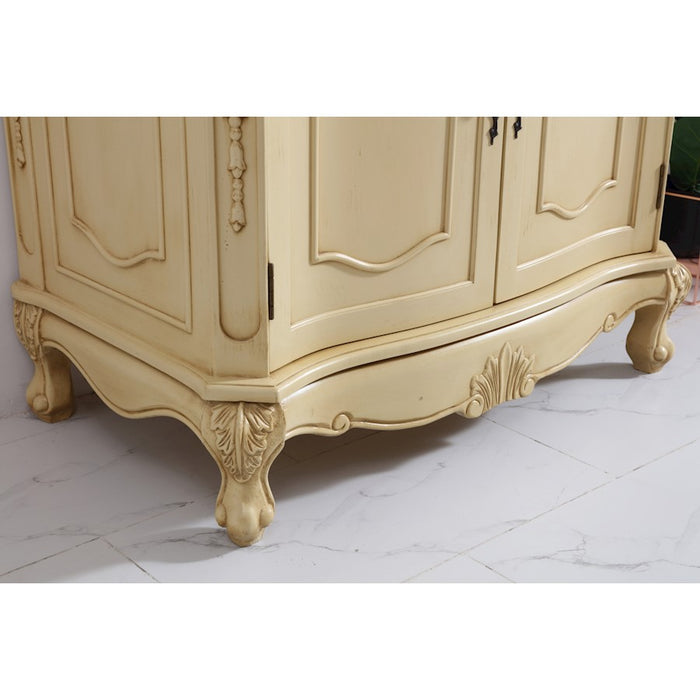 Elegant Danville 36" Single Vanity, Light Beige/Ivory Marble