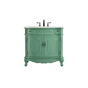 Elegant Danville 36" Single Bathroom Vanity, Vintage Mint - VF10136VM