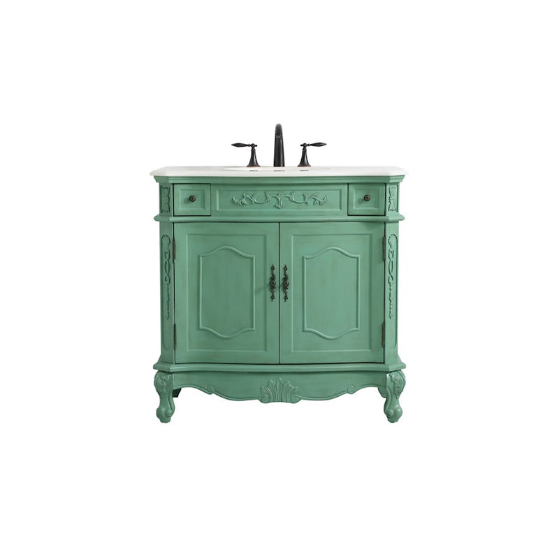 Elegant Danville 36" Single Bathroom Vanity, Vintage Mint - VF10136VM