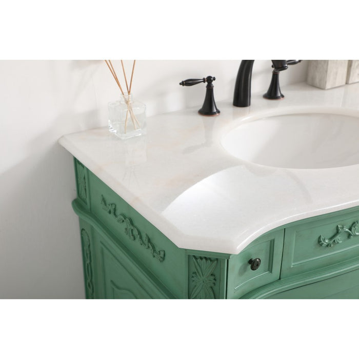 Elegant Danville 36" Single Bathroom Vanity, Vintage Mint