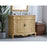 Elegant Danville 42" Single Vanity, Light Beige/Ivory Marble
