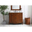 Elegant Danville 42" Single Vanity, Teak/Ivory Marble