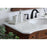 Elegant Danville 42" Single Vanity, Teak/Ivory Marble