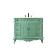 Elegant Danville 42" Single Bathroom Vanity, Vintage Mint - VF10142VM