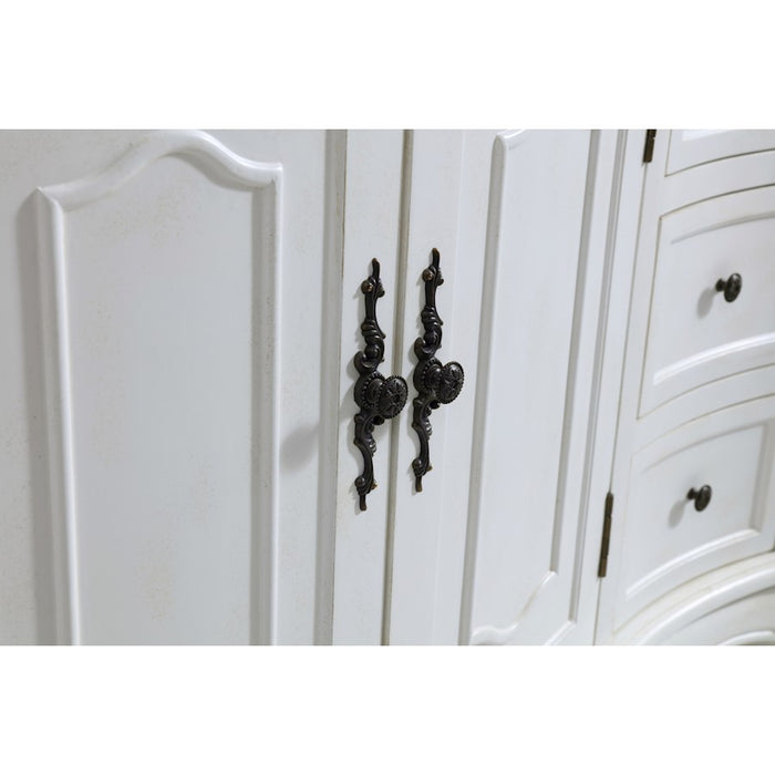 Elegant Danville 48" Single Vanity, Antique White/Ivory Marble