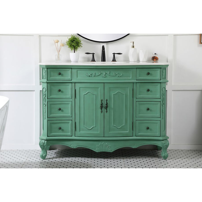 Elegant Danville 48" Single Bathroom Vanity, Vintage Mint