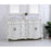 Elegant Danville 60" Double Vanity, Antique White/Ivory Marble