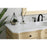 Elegant Danville 60" Single Vanity, Light Beige/Ivory Marble