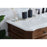 Elegant Danville 60" Single Vanity, Teak/Ivory Marble