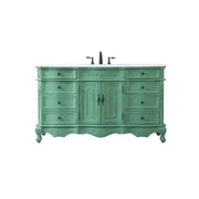 Elegant Danville 60" Single Vanity, Vintage Mint/Ivory Marble - VF10160VM-VW