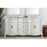 Elegant Danville 72" Double Vanity, Antique White/Ivory Marble