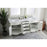 Elegant Danville 72" Double Vanity, Antique White/Ivory Marble