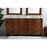 Elegant Danville 72" Double Vanity, Teak/Ivory Marble