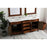 Elegant Danville 72" Double Vanity, Teak/Ivory Marble