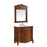Elegant Danvil 36" Single Vanity, Brown/Ivory Marble