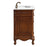 Elegant Danvil 36" Single Vanity, Brown/Ivory Marble
