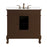 Elegant Danvil 36" Single Vanity, Brown/Ivory Marble