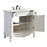 Elegant Danvil 36" Single Vanity, Antique White/Ivory Marble