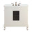 Elegant Danvil 36" Single Vanity, Antique White/Ivory Marble