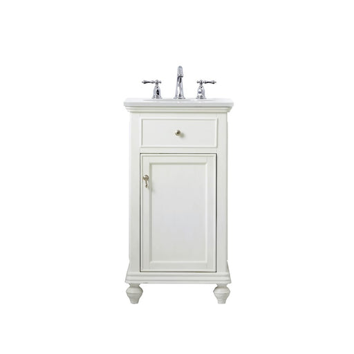 Elegant Otto 19" Single Vanity, Antique White/Ivory Marble - VF12319AW-VW