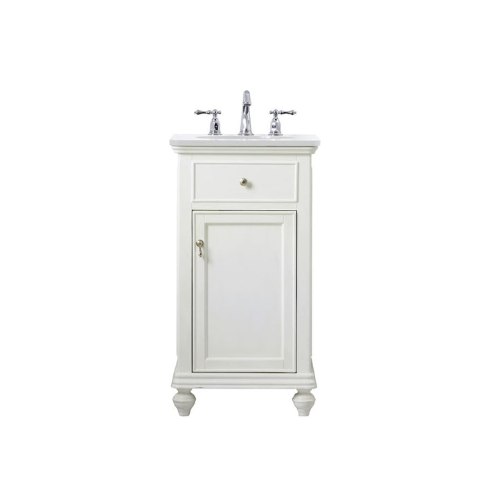 Elegant Otto 19" Single Vanity, Antique White/Ivory Marble - VF12319AW-VW