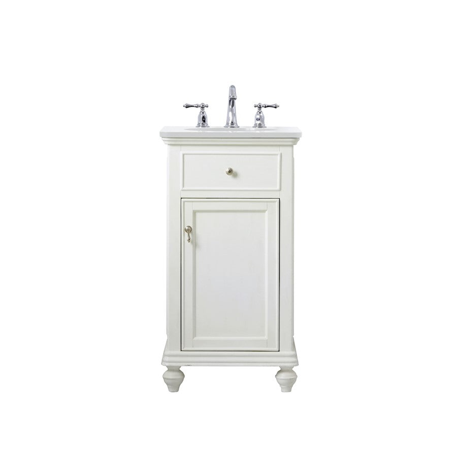 Elegant Otto 19" Single Vanity, Antique White/Ivory Marble - VF12319AW-VW