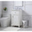 Elegant Otto 19" Single Vanity, Antique White/Ivory Marble