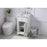 Elegant Otto 19" Single Vanity, Antique White/Ivory Marble