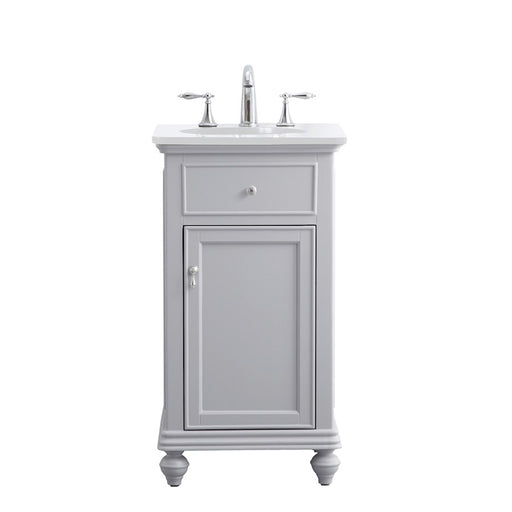 Elegant Otto 19" Single Vanity, Light Grey/Ivory Marble - VF12319GR-VW
