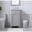 Elegant Otto 19" Single Vanity, Light Grey/Ivory Marble
