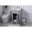 Elegant Otto 19" Single Vanity, Light Grey/Ivory Marble
