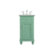 Elegant Otto 19" Single Vanity, Vintage Mint/Ivory Marble - VF12319VM-VW