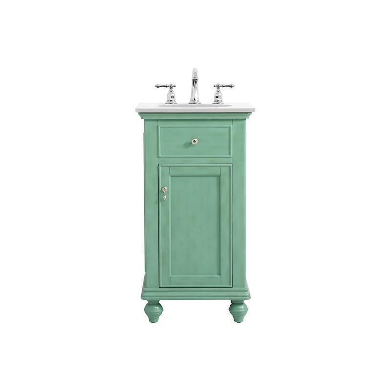 Elegant Otto 19" Single Vanity, Vintage Mint/Ivory Marble - VF12319VM-VW