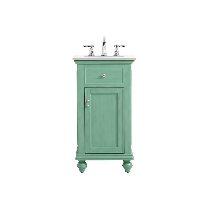 Elegant Otto 19" Single Vanity, Vintage Mint/Ivory Marble - VF12319VM-VW