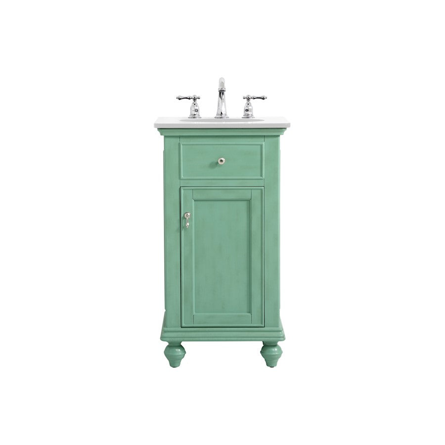 Elegant Otto 19" Single Vanity, Vintage Mint/Ivory Marble - VF12319VM-VW