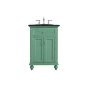 Elegant Kitchen/Bath Otto 24" Single Bathroom Vanity, Vintage Mint - VF12324VM