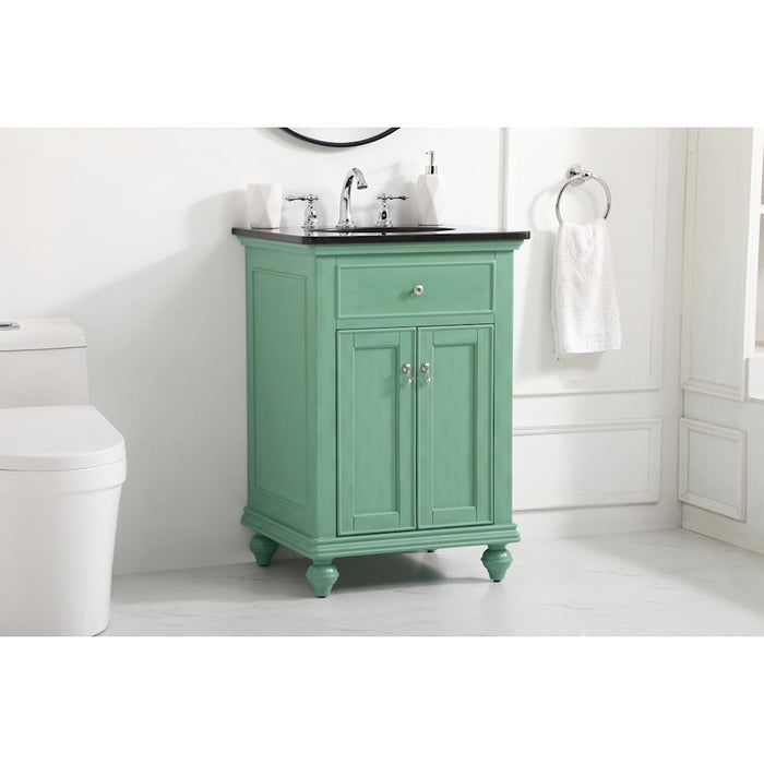 Elegant Kitchen/Bath Otto 24" Single Bathroom Vanity, Vintage Mint