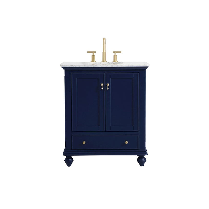 Elegant Kitchen/Bath Otto 30" Single Bathroom Vanity, Blue - VF12330BL