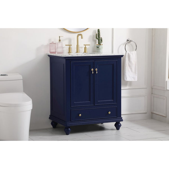 Elegant Kitchen/Bath Otto 30" Single Bathroom Vanity, Blue