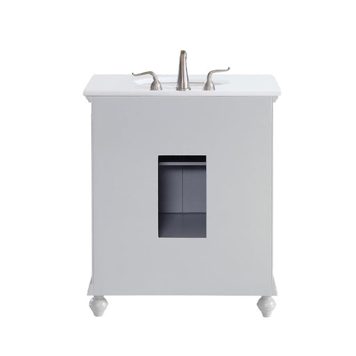 Elegant Otto 30" Single Vanity, Light Grey/Ivory Marble
