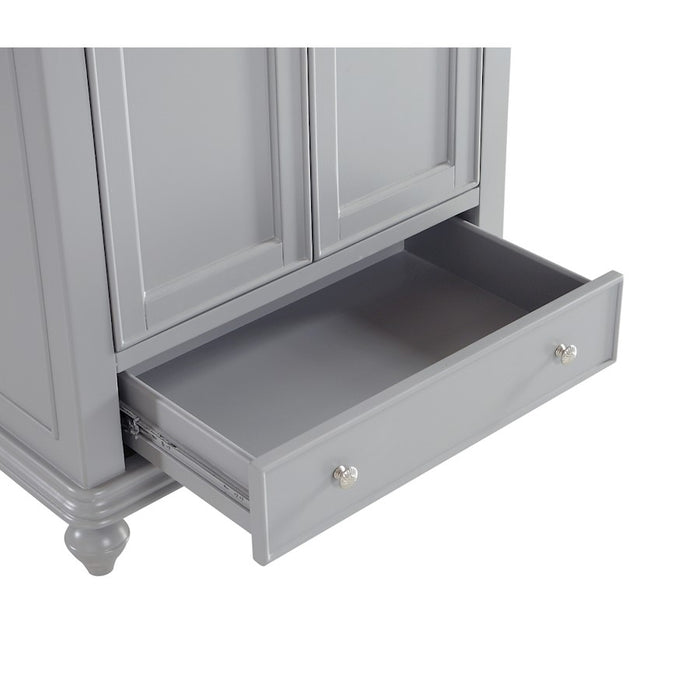 Elegant Otto 30" Single Vanity, Light Grey/Ivory Marble
