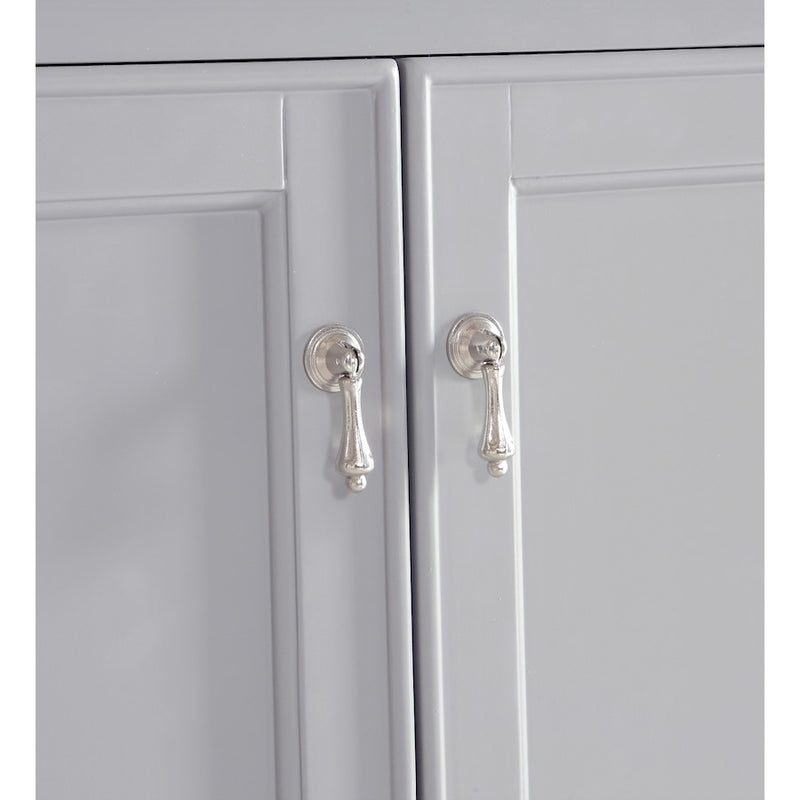 Elegant Otto 30" Single Vanity, Light Grey/Ivory Marble