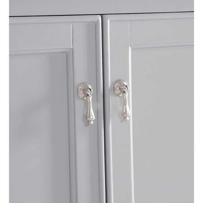 Elegant Otto 30" Single Vanity, Light Grey/Ivory Marble