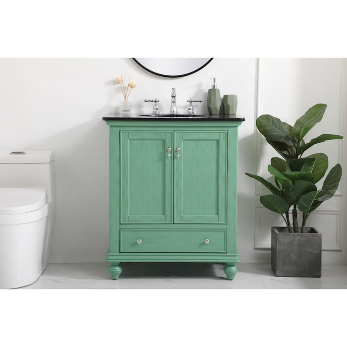 Elegant Kitchen/Bath Otto 30" Single Bathroom Vanity, Vintage Mint