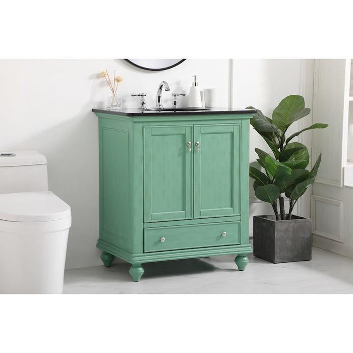 Elegant Kitchen/Bath Otto 30" Single Bathroom Vanity, Vintage Mint